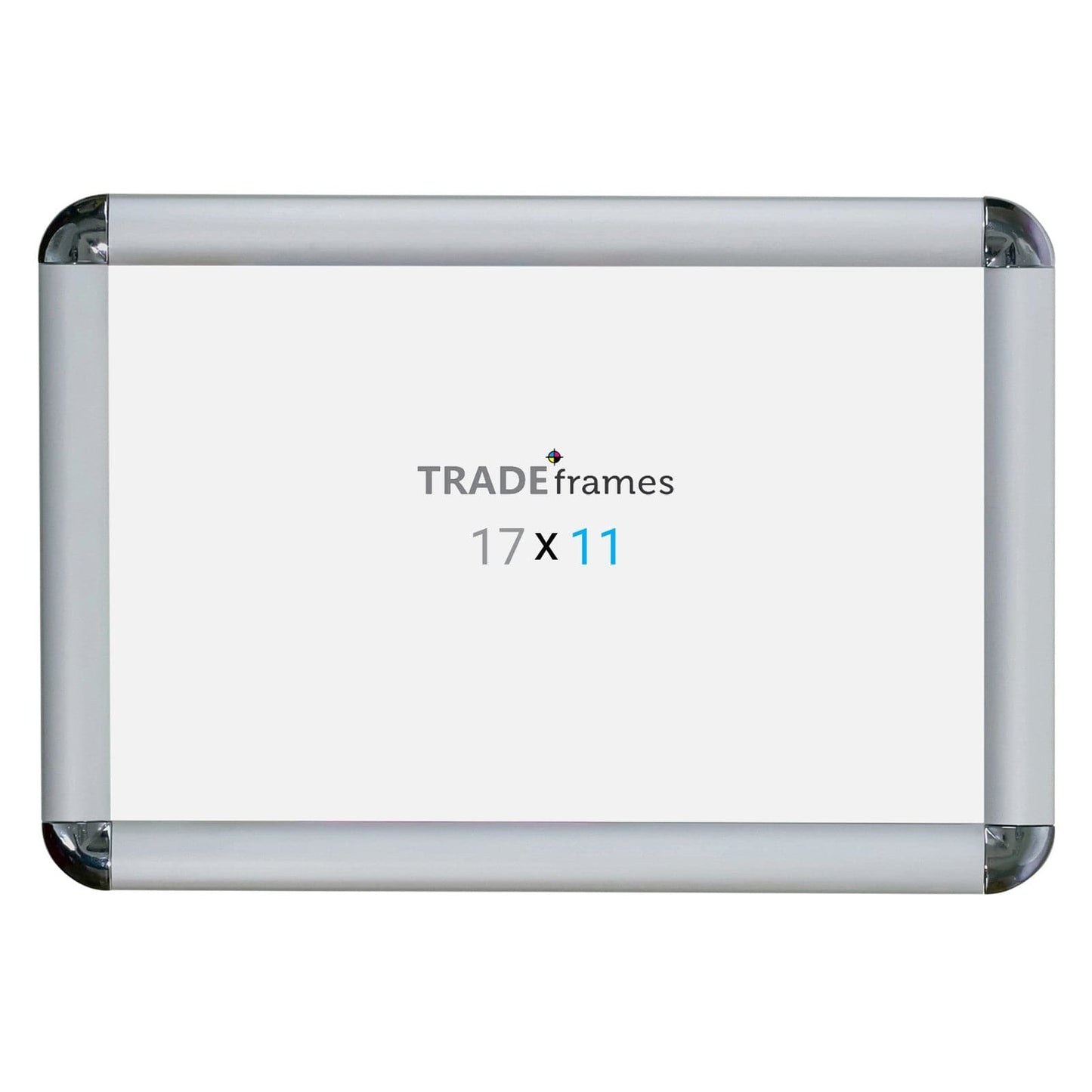 11x17 Silver TRADEframe Round-Cornered - 1" Profile - Snap Frames Direct