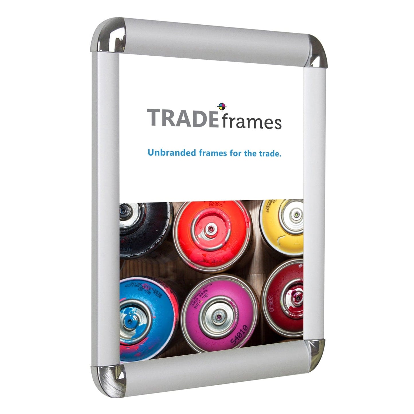 11x17 Silver TRADEframe Round-Cornered - 1" Profile - Snap Frames Direct