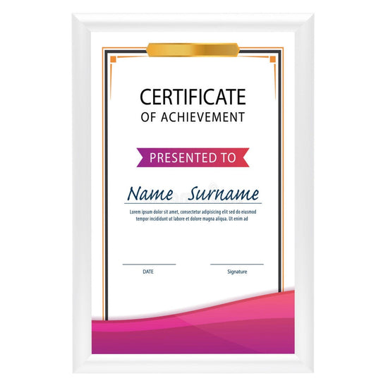 11x17 White Snap Frame - 1" Profile - Snap Frames Direct