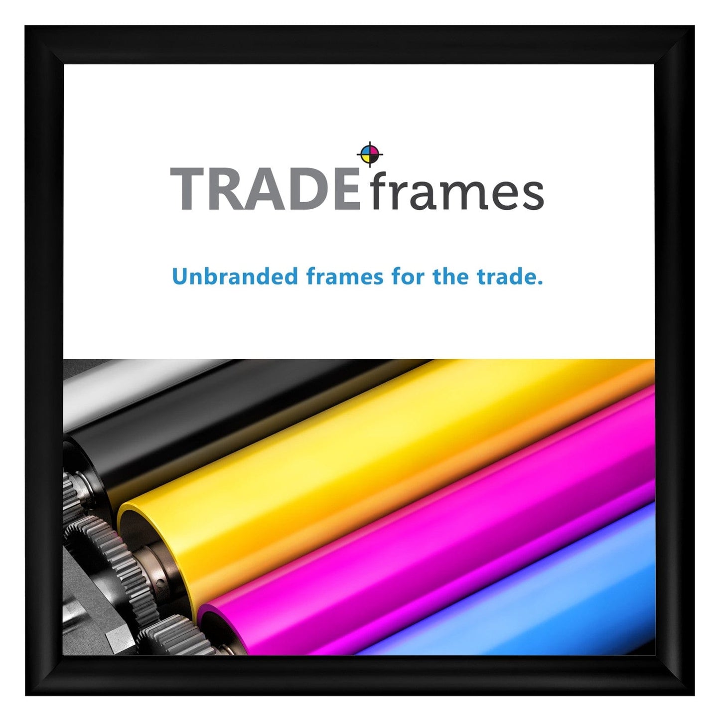 18x18 TRADEframe Black Snap Frame 18x18 - 1.2 inch profile - Snap Frames Direct