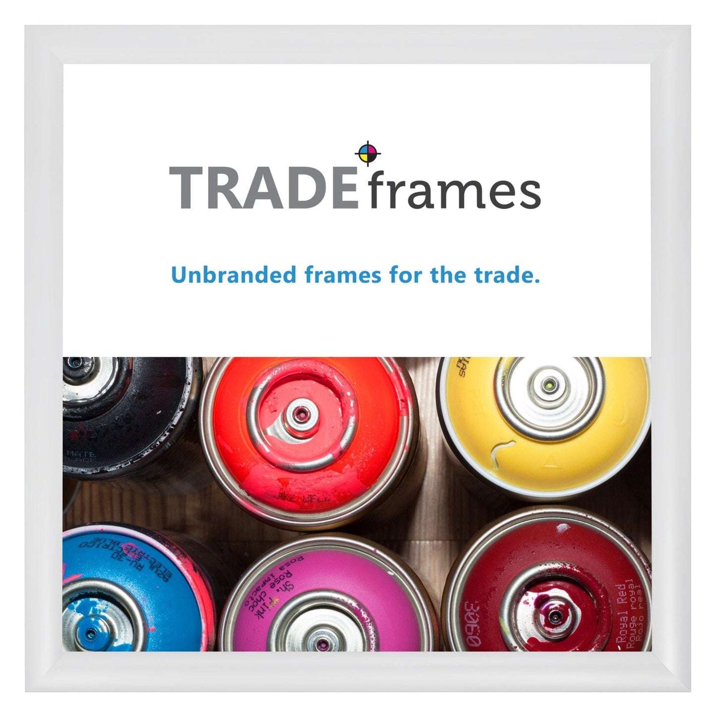 24x24 TRADEframe White Snap Frame 24x24 - 1.2 inch profile - Snap Frames Direct
