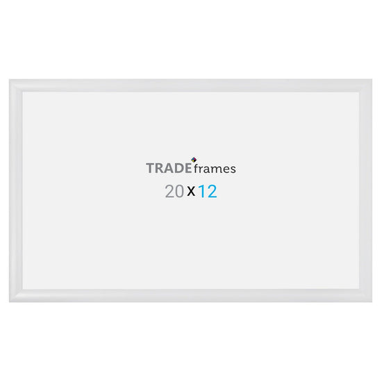 12x20 TRADEframe White Snap Frame 12x20 - 1.2 inch profile - Snap Frames Direct