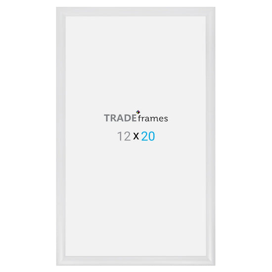 12x20 TRADEframe White Snap Frame 12x20 - 1.2 inch profile - Snap Frames Direct