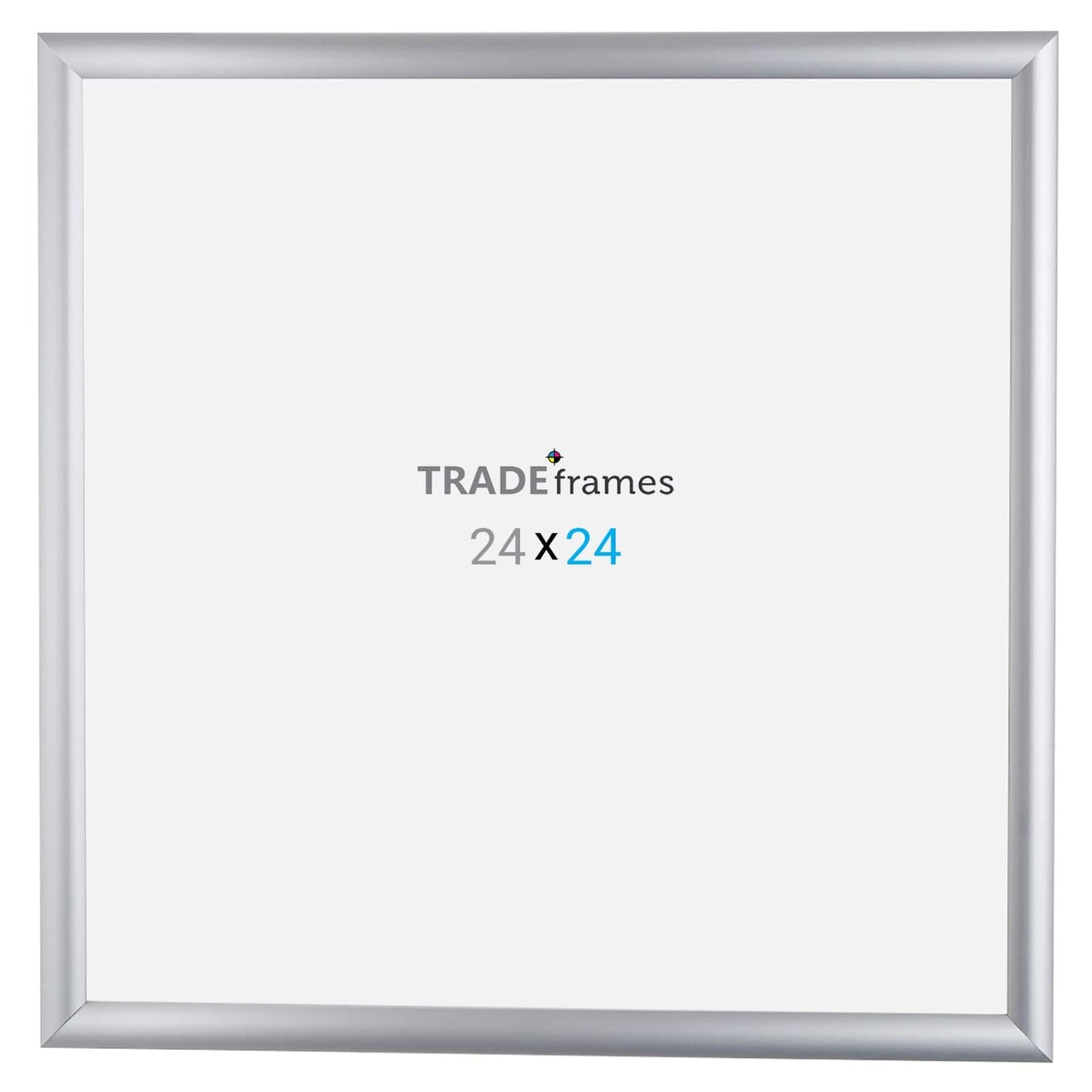 24x24  TRADEframe Silver Snap Frame 24x24 - 1 inch profile - Snap Frames Direct