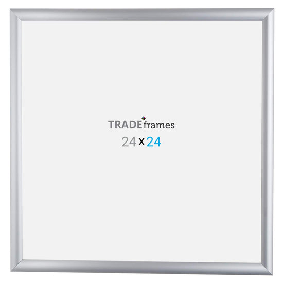 24x24  TRADEframe Silver Snap Frame 24x24 - 1 inch profile - Snap Frames Direct