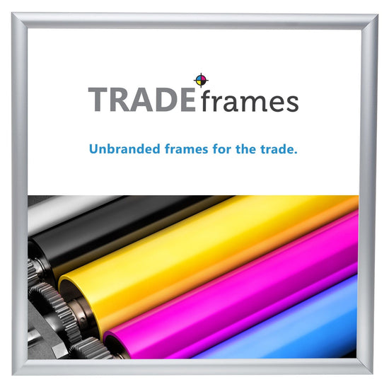 24x24  TRADEframe Silver Snap Frame 24x24 - 1 inch profile - Snap Frames Direct