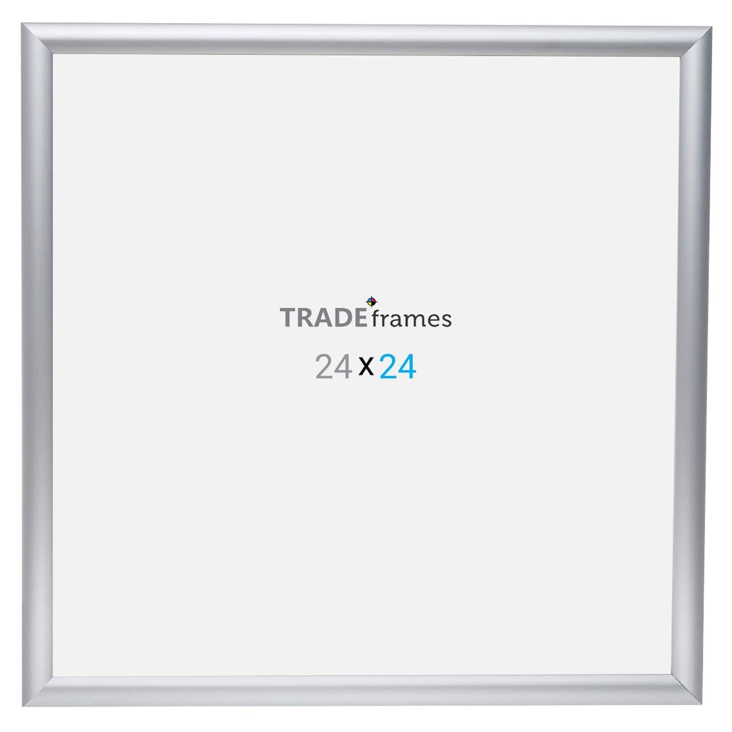 24x24  TRADEframe Silver Snap Frame 24x24 - 1 inch profile - Snap Frames Direct