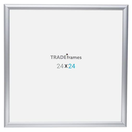 24x24  TRADEframe Silver Snap Frame 24x24 - 1 inch profile - Snap Frames Direct