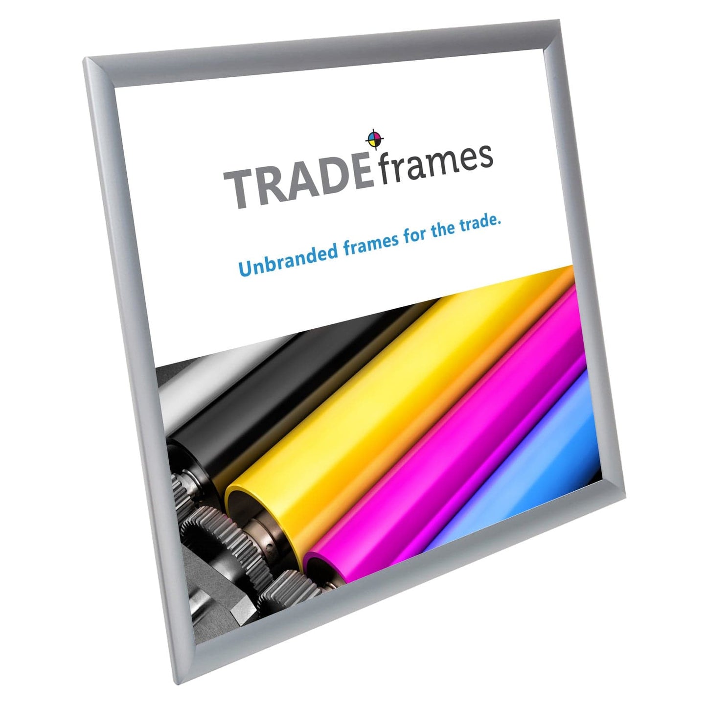 24x24  TRADEframe Silver Snap Frame 24x24 - 1 inch profile - Snap Frames Direct
