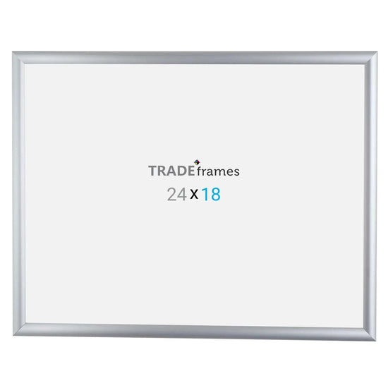 18x24 Inches Silver Snap Frame - 1" Profile - Snap Frames Direct
