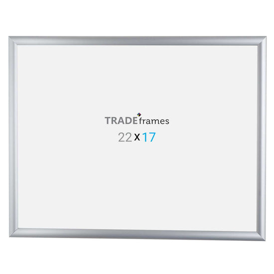 17x22 Silver TRADEframe Snap Frame - 1" Profile - Snap Frames Direct