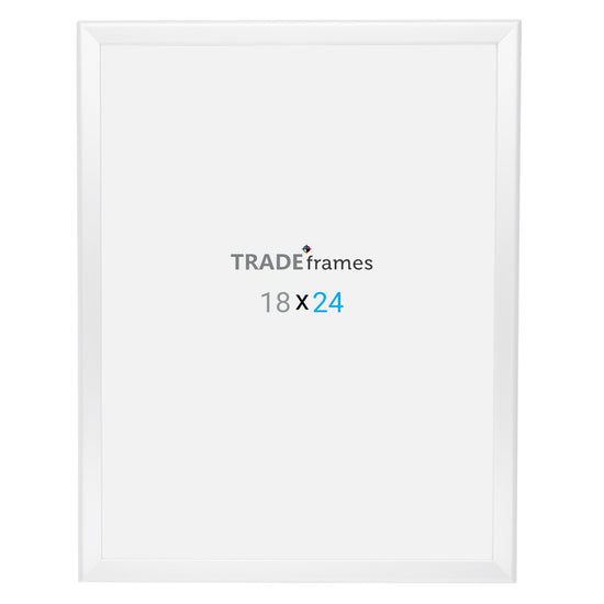 18x24 TRADEframe White Snap Frame 18x24 - 1.25 inch profile - Snap Frames Direct