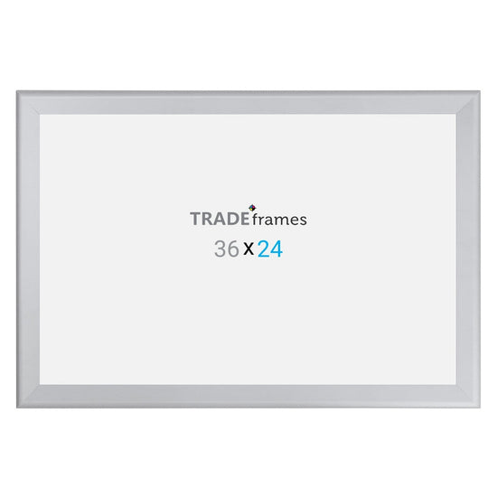 24x36 Silver TRADEframe Snap Frame - 1.7" Profile - Snap Frames Direct