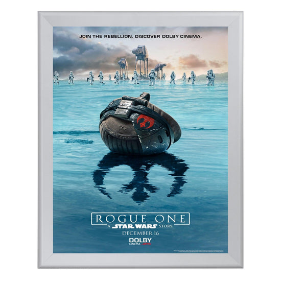 Silver 30x40 Movie Poster Frame - 1.7" Profile