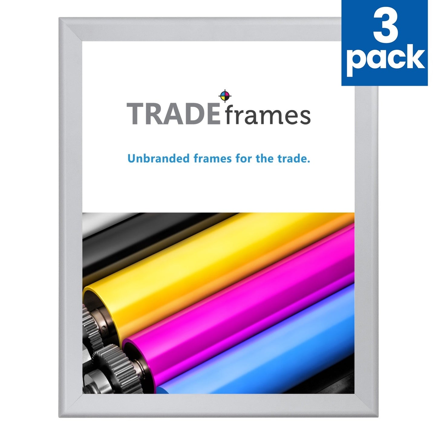 3 Case Pack of Silver 36x48 Poster Frame - 1.7" Profile