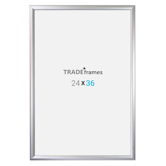 24x36 Silver Snap Frame - 1.2" Width - Snap Frames Direct