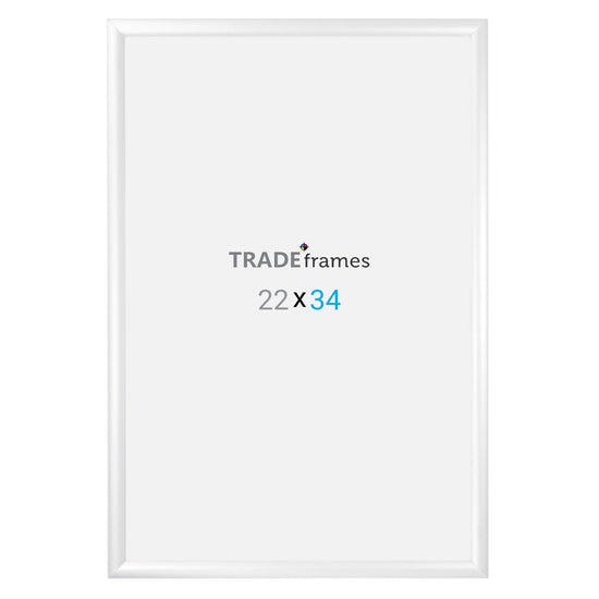 22x34 TRADEframe White Snap Frame 22x34 - 1.2 inch profile - Snap Frames Direct