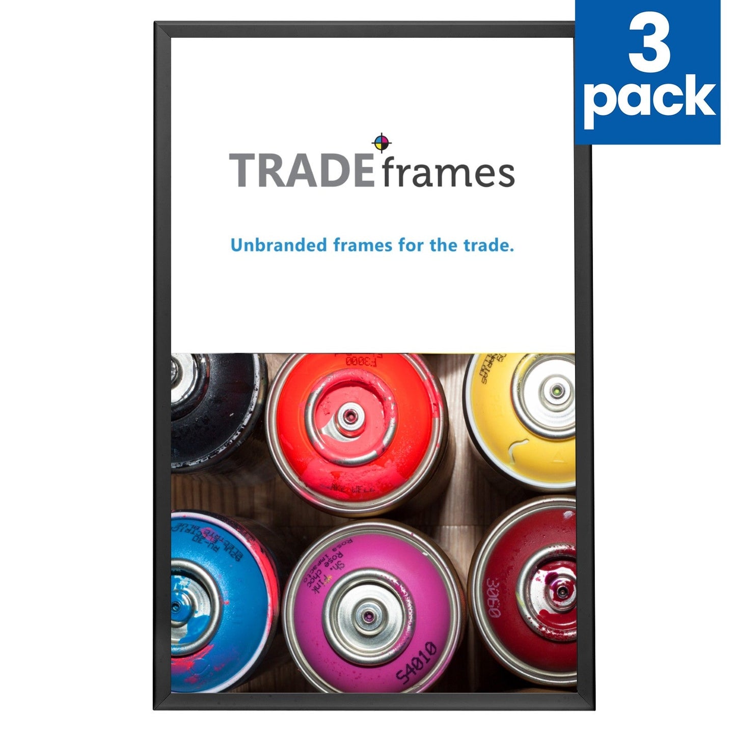 3 Case Pack of Black 32x50 Poster Frame - 1.25" Profile