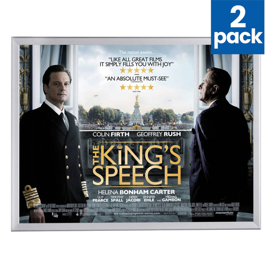 Twin-Pack Silver 30x40 Movie Poster Frame - 1.25" Profile