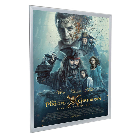 Twin-Pack Silver 30x40 Movie Poster Frame - 1.25" Profile