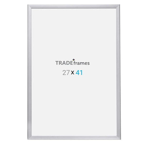 27x41 Silver Snap Frame - 1.25" Profile - Snap Frames Direct