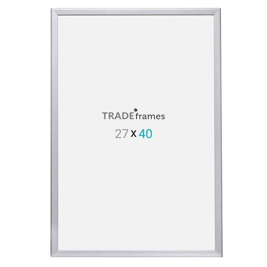 27x40 Silver Snap Frame - 1.25" Profile - Snap Frames Direct
