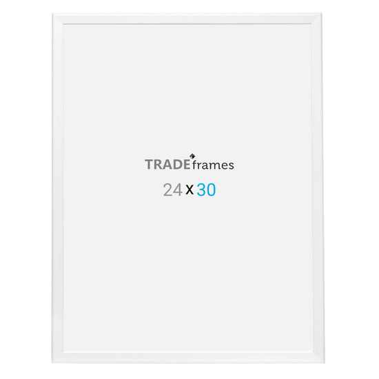 24x30 TRADEframe White Snap Frame 24x30 - 1.25 inch profile - Snap Frames Direct