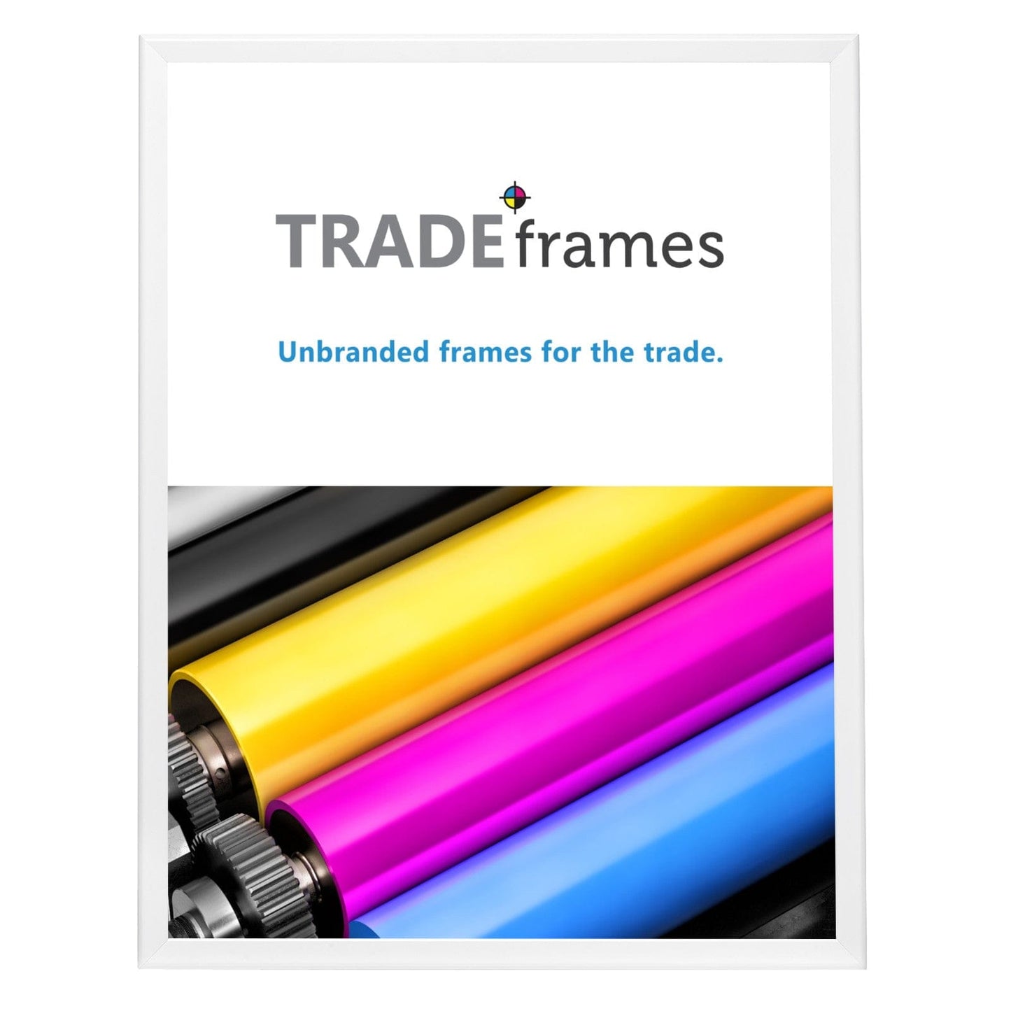 24x30 TRADEframe White Snap Frame 24x30 - 1.25 inch profile - Snap Frames Direct