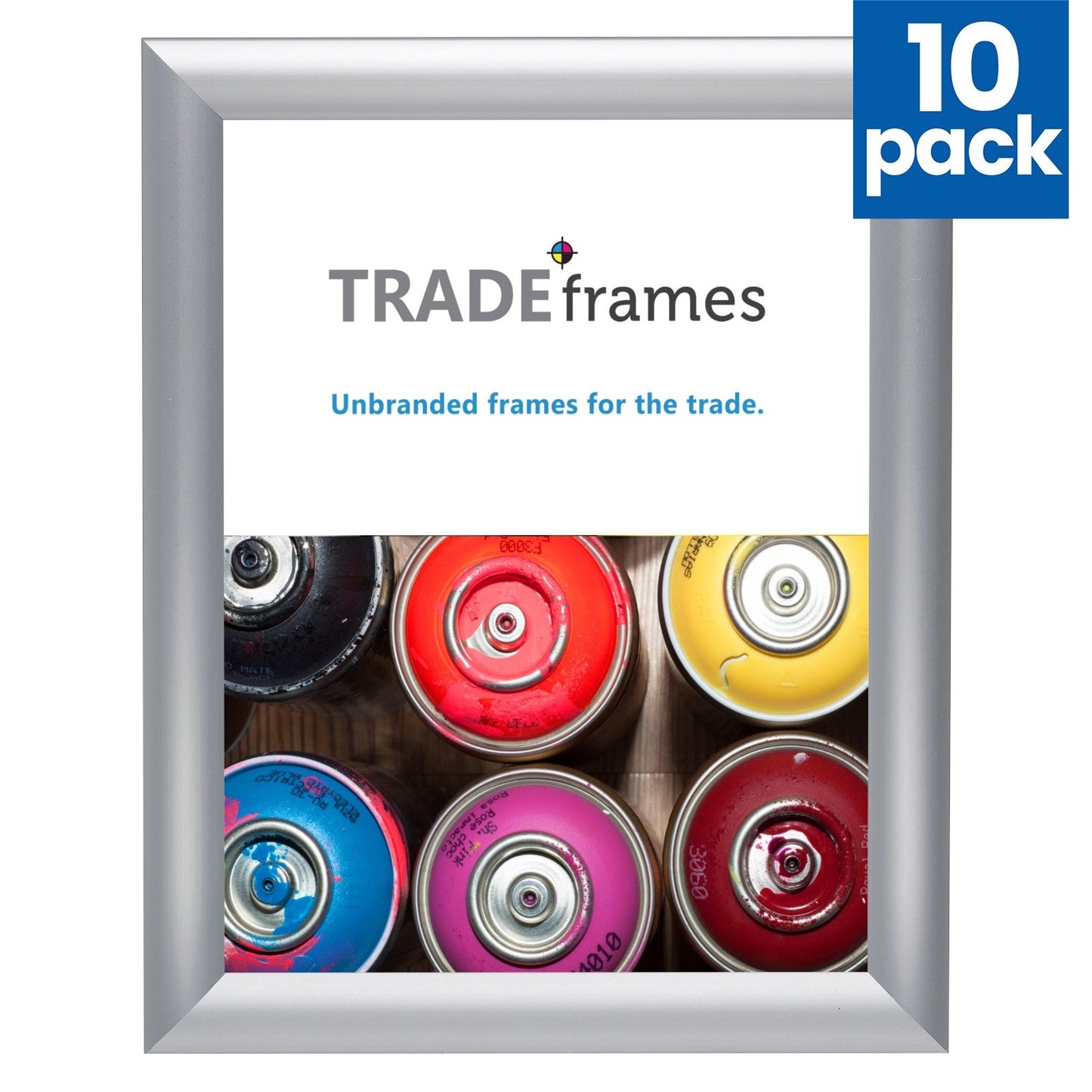 10 Case Pack of Silver 8x10 Photo Frame - 1" Profile