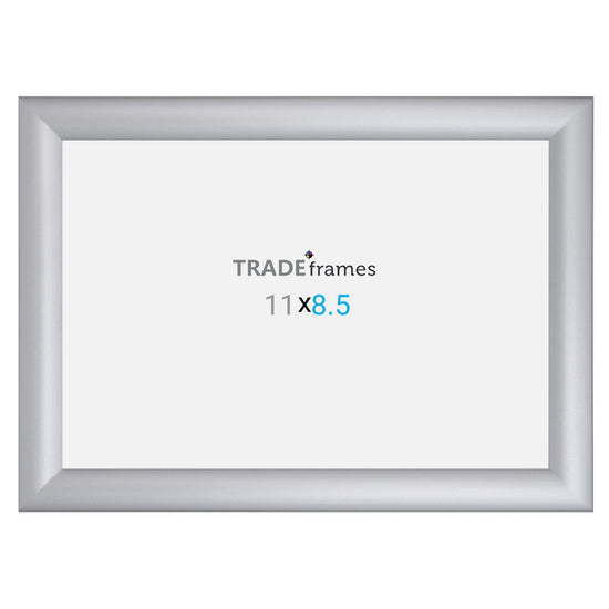 8.5x11 Silver TRADEframe Snap Frame - 1.2" Profile - Snap Frames Direct