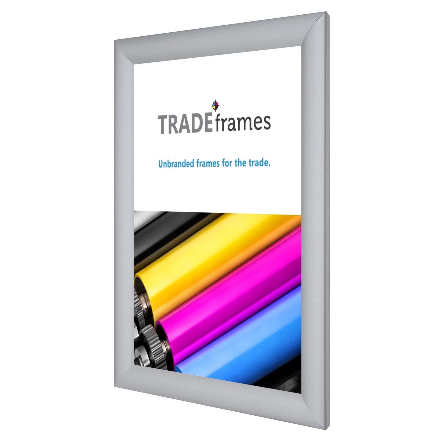 8x10 TRADEframe Silver Snap Frame 8x10 - 1.2 inch profile - Snap Frames Direct