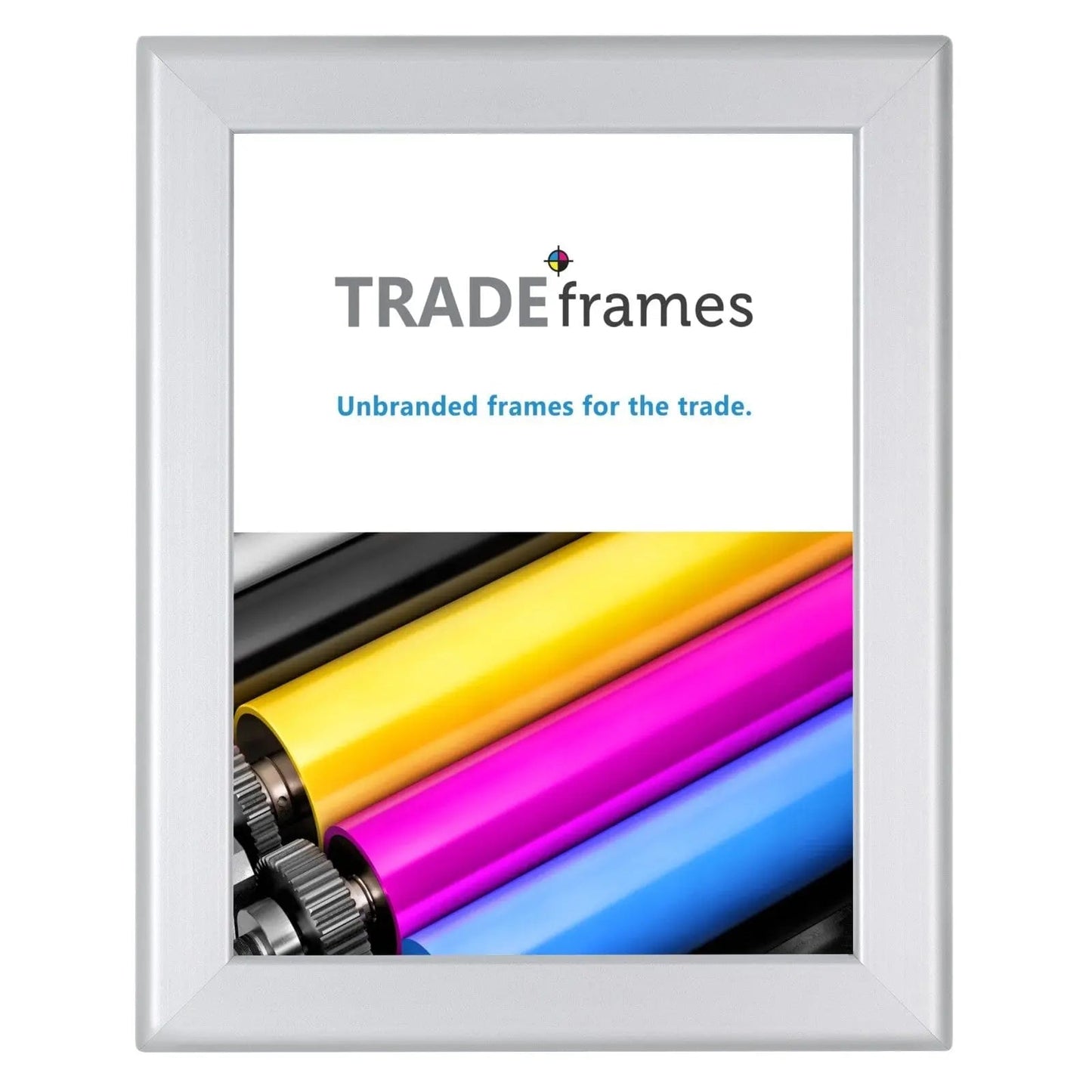 8.5x11 Inches Silver Snap Frame - 1.25" Profile - Snap Frames Direct