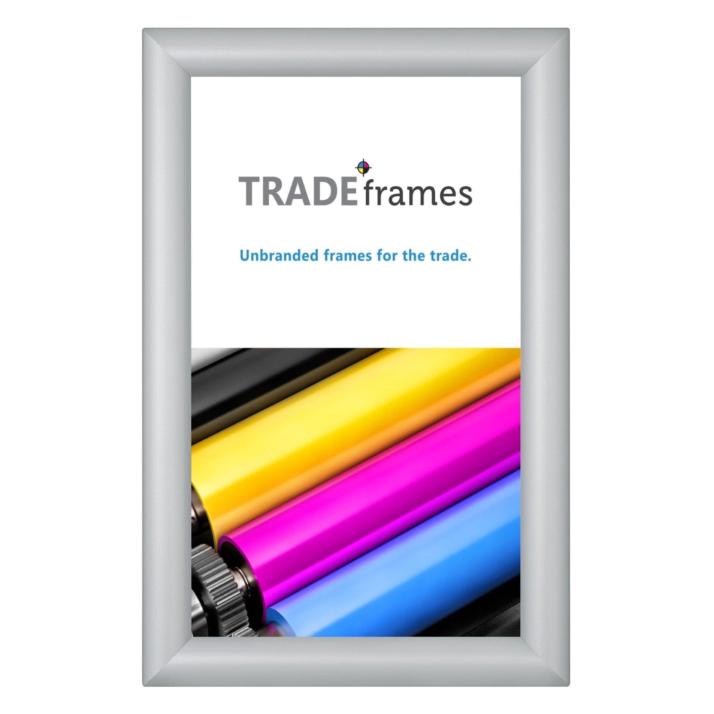 8.5x14 TRADEframe Silver Snap Frame 8.5x14 - 1.2 inch profile - Snap Frames Direct