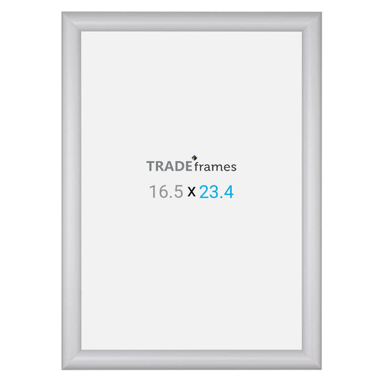 A2 (16.5 x 23.4 inches) Silver Snap Frame - 1" Profile - Snap Frames Direct