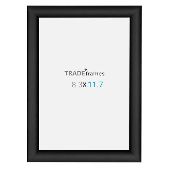 A4 Black Snap Frame - 1" Profile - Snap Frames Direct