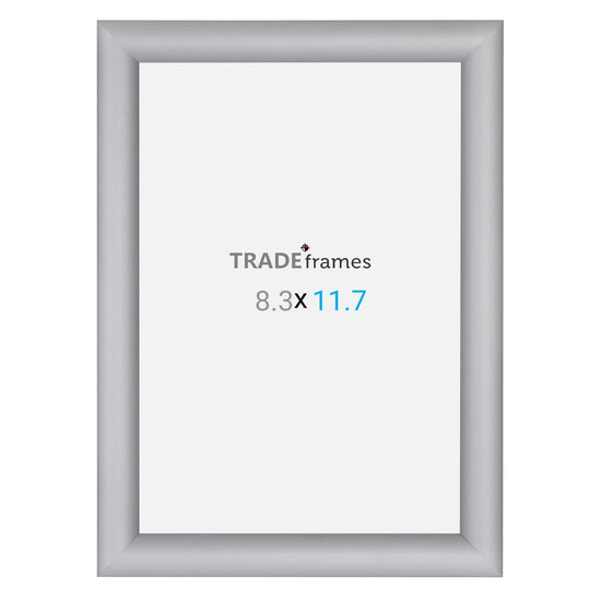 A4 Silver Snap Frame - 1" Profile - Snap Frames Direct