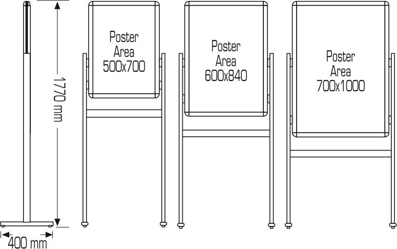 Classic Poster Stand - Semi - Eco - 25 mm
