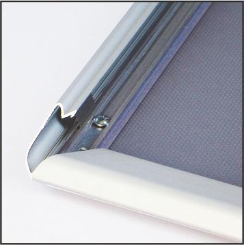 32 mm Snap Frame - Galvenised Back and Polycarbonate Cover - with Mitred Corner
