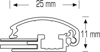 25 mm Gold Anodised Snap Frame