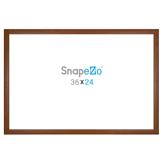 60.96 x 91.44 cm Dark Wood Lockable Movie Poster Frame 32MM SnapeZo®