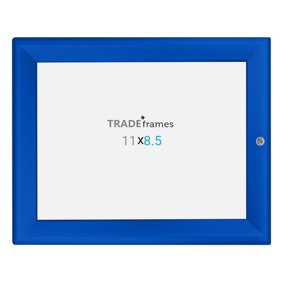 21.59 x 27.94 cm Blue Lockable Snap Frame - 32MM Profile