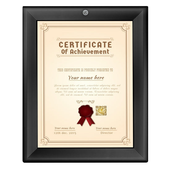 SnapeZo® 21.59 x 27.94 cm Black Lockable Snap Frame - 32MM Profile