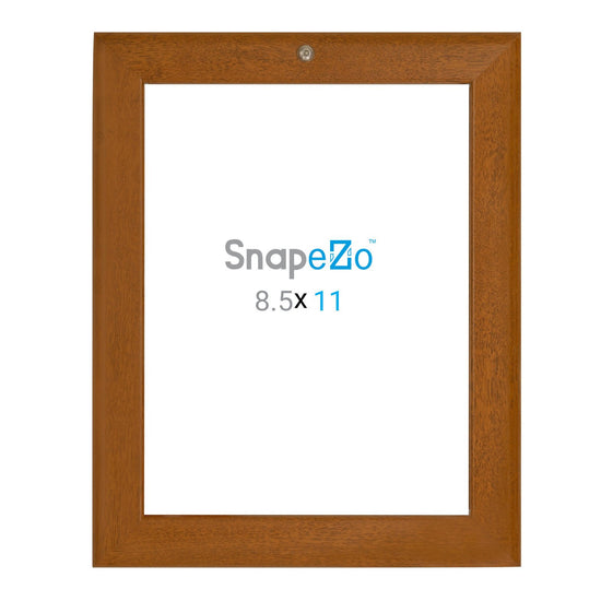 21.59 x 27.94 cm Dark Wood Lockable Poster Frame 32MM SnapeZo®