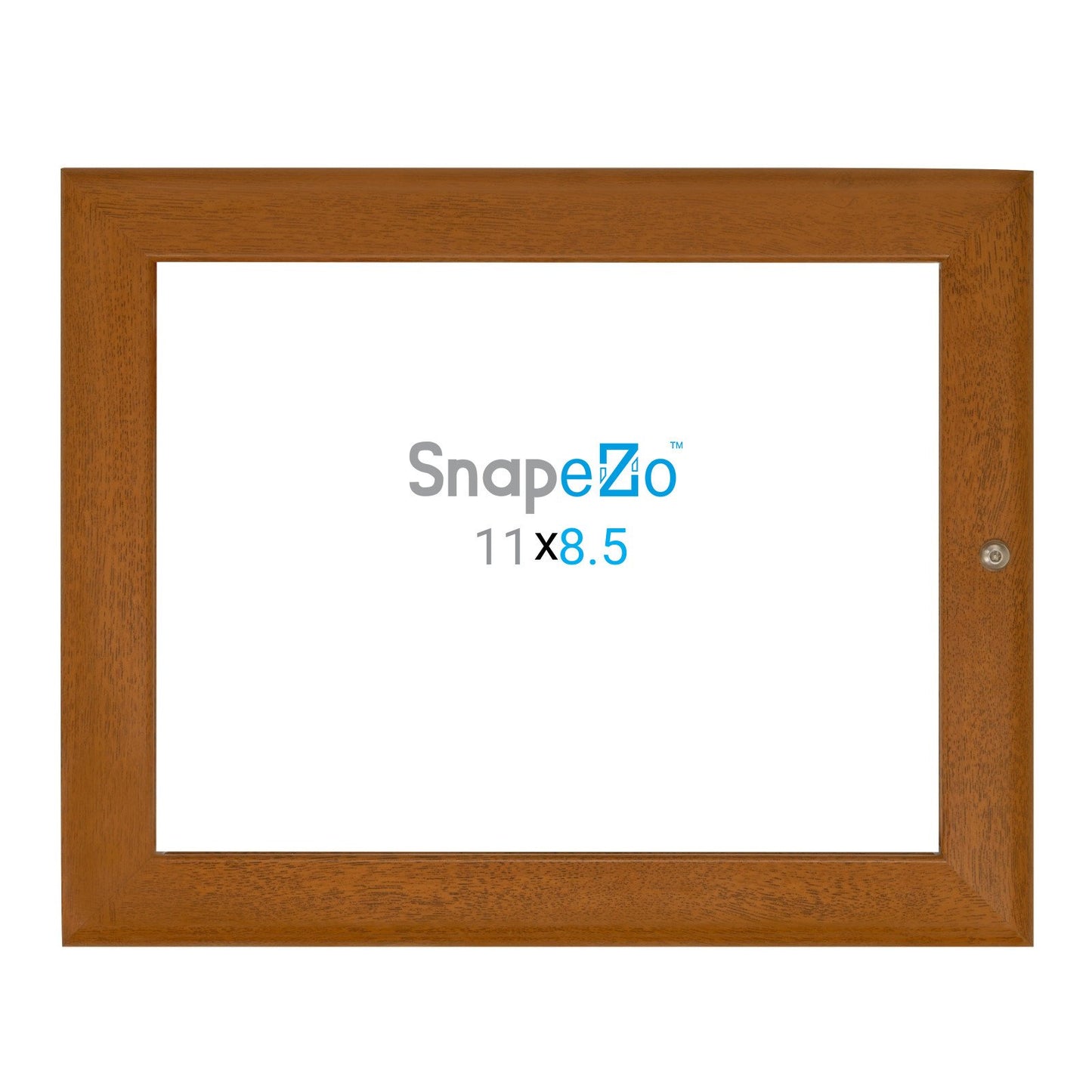 21.59 x 27.94 cm Dark Wood Lockable Poster Frame 32MM SnapeZo®