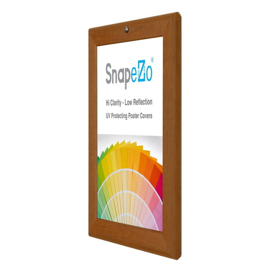 21.59 x 27.94 cm Dark Wood Lockable Poster Frame 32MM SnapeZo®