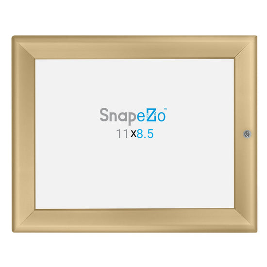 21.59 x 27.94 cm Gold Lockable Poster Frame 32MM SnapeZo®