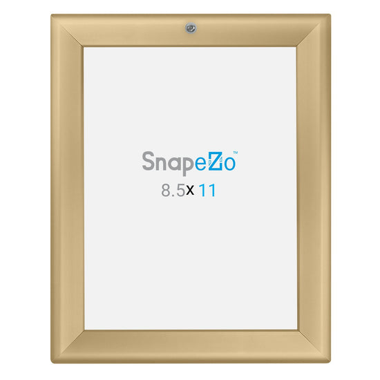 21.59 x 27.94 cm Gold Lockable Poster Frame 32MM SnapeZo®