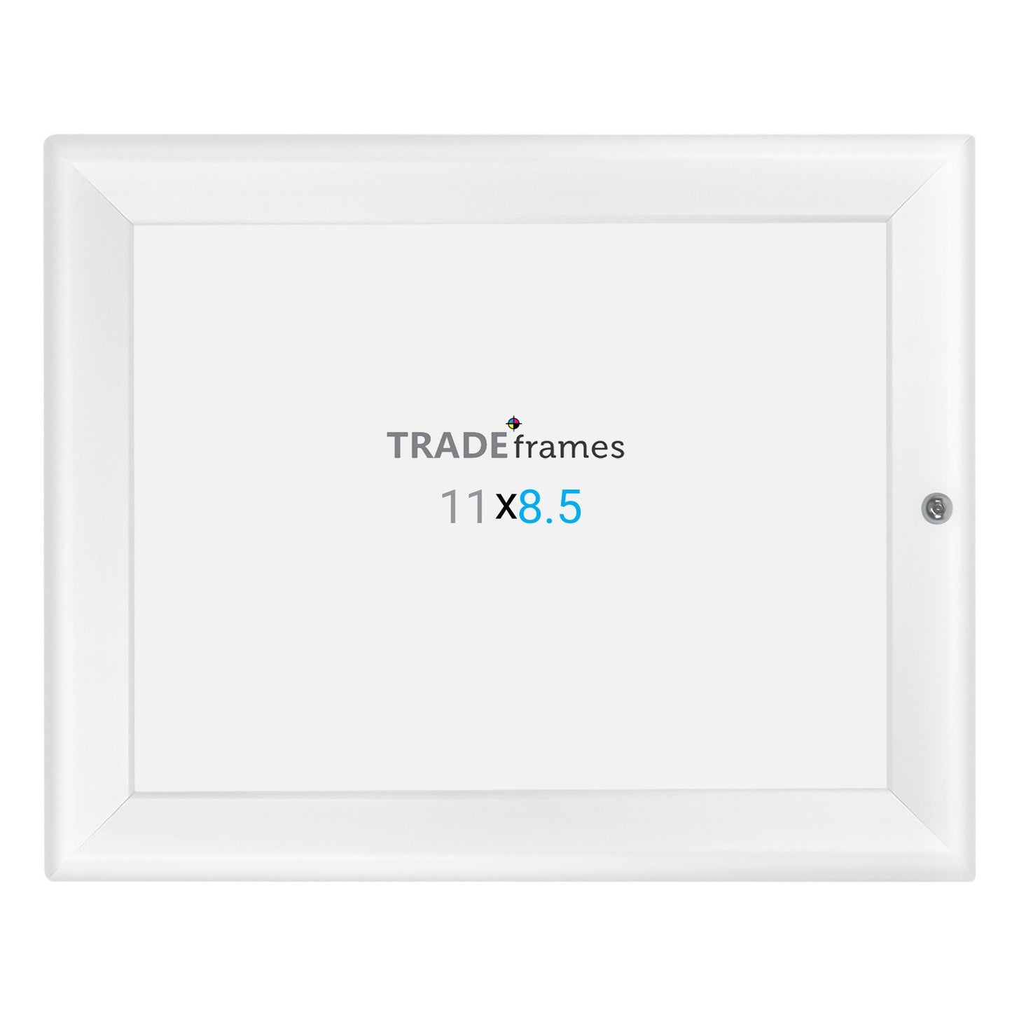 21.59 x 27.94 cm White Lockable Snap Frame - 32MM Profile