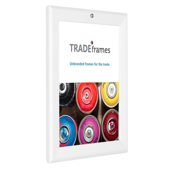 21.59 x 27.94 cm White Lockable Snap Frame - 32MM Profile