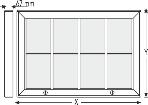 Maxi Notice Board Cork - with LED Light